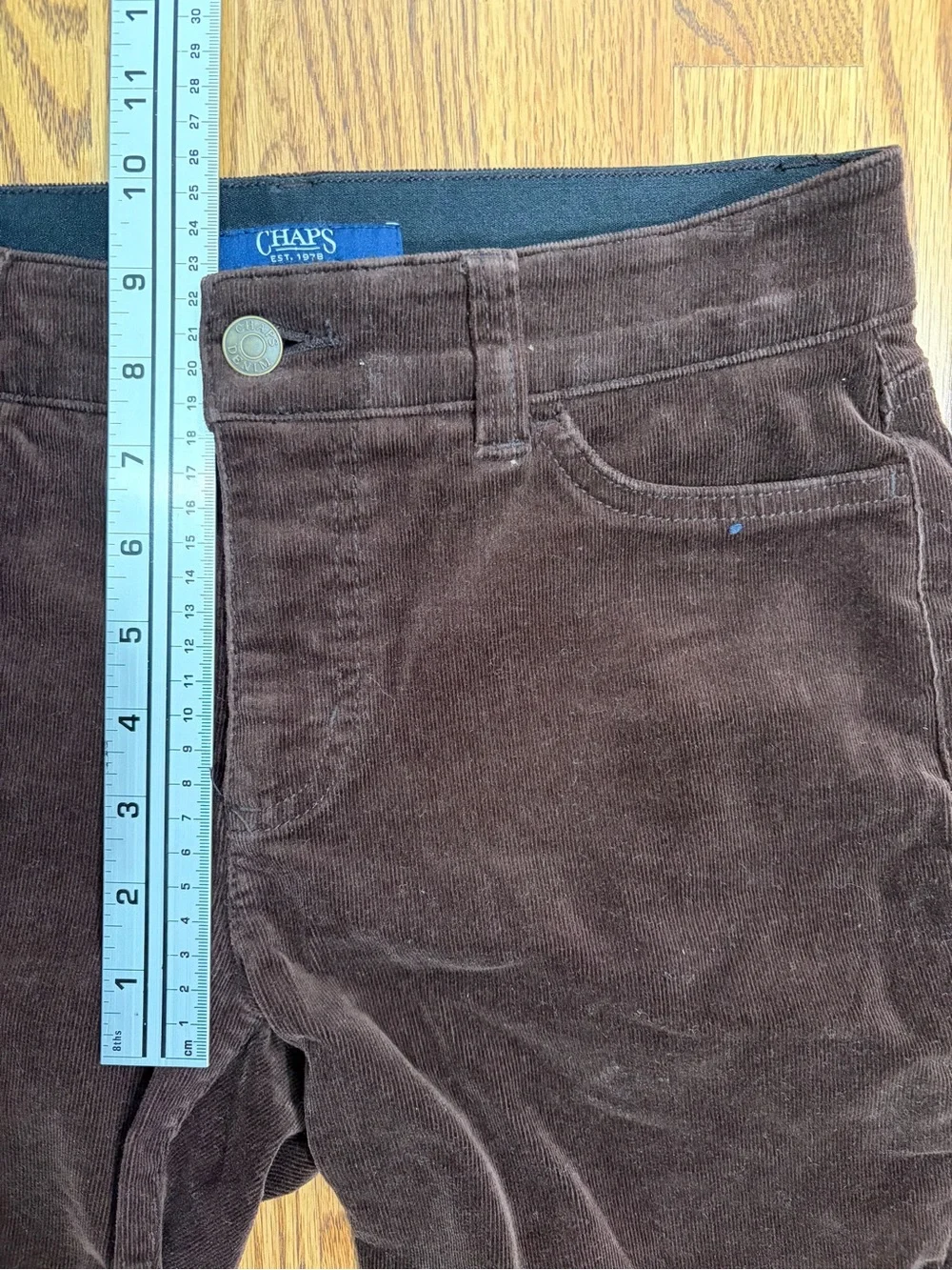 Chaps Chocolate Brown Corduroy Pants (4)